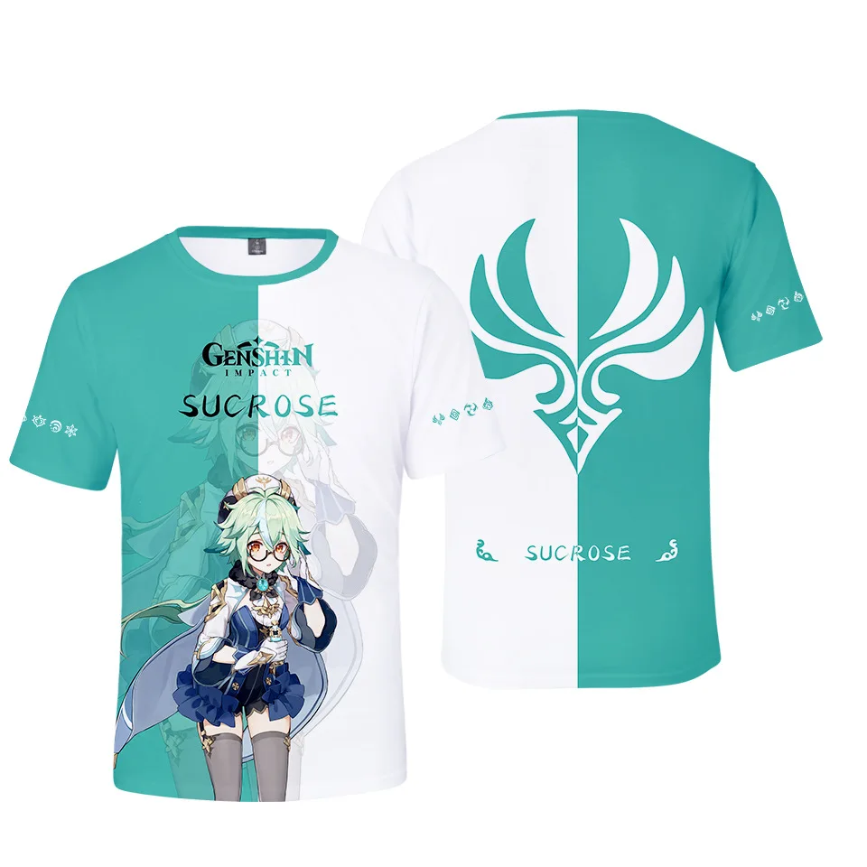 

Genshin Impact Hot Games Printing T-shirt Short Sleeve Crewneck Children's Clothing Quick-drying T shirts Unisex Kids Tshirts