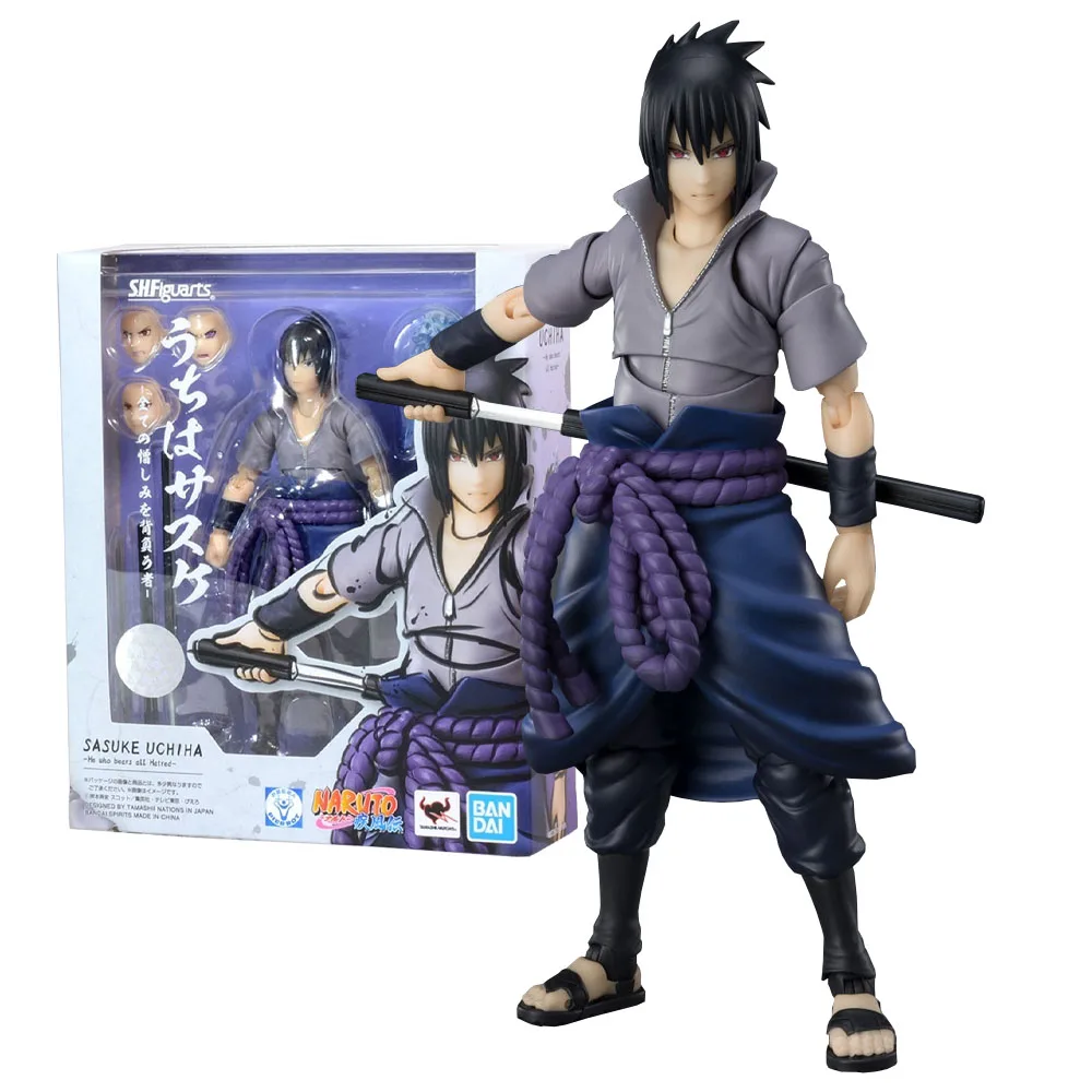 

Bandai Genuine Naruto Shippūden Model Kit Anime Figure SHF Uchiha Sasuke Collectible Model Anime Action Figure Kids Toys Gifts