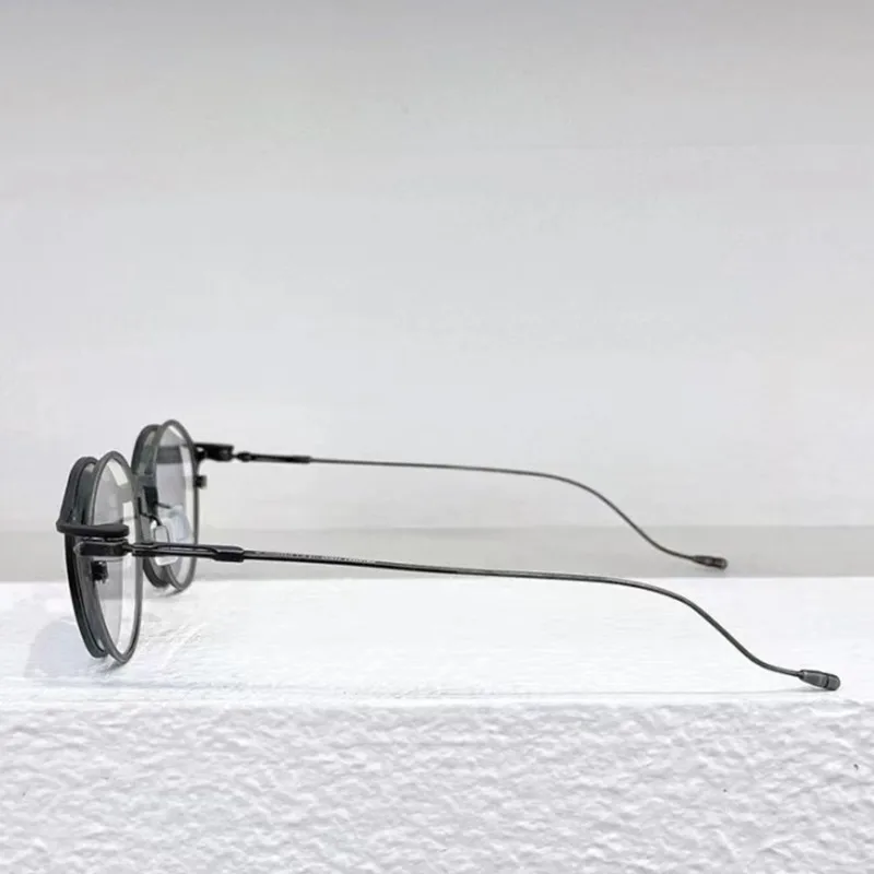 Очки солнцезащитные круглые винтажные оптические очки из чистого титана со