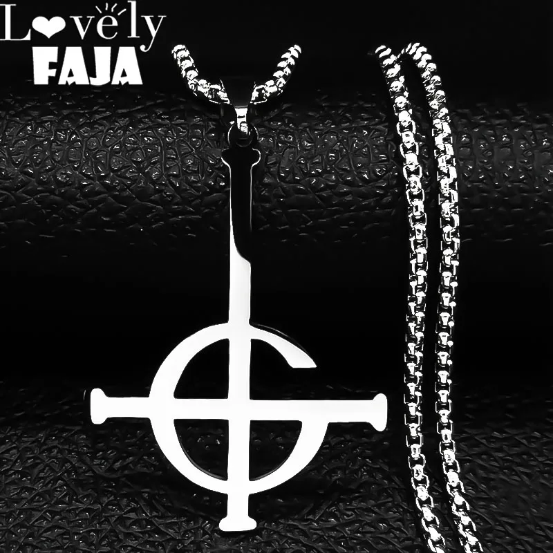 

Ghost Nameless Band BC Stainless Steel Necklace Ghoul Cross Chain Musical Band Mask Grucifix Necklaces Jewelry collar de ghost