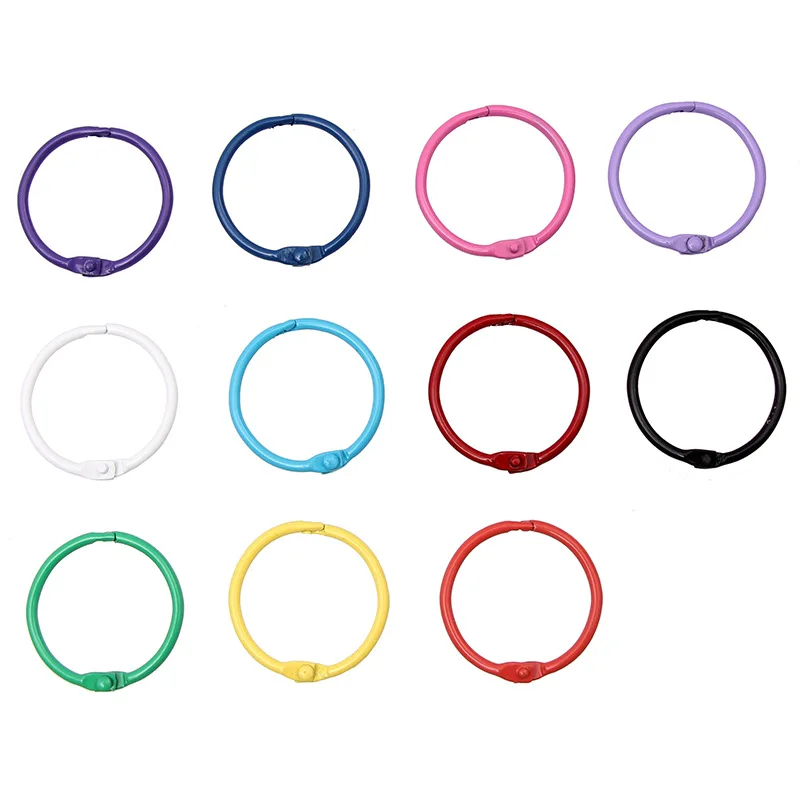 

5pcs 30mm Mixed Colors Round Lobster Clasp Spring Gate Lock Key Connector Clasps Open Rings DIY Keychain Making Findings