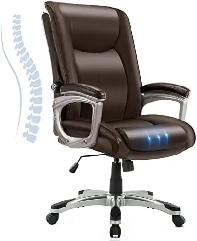 

Office Chair, Ergonomic Home Office Desk Chair Adjustable Managerial Chairs Rolling Swivel Task Chair Lumbar Support High Back P