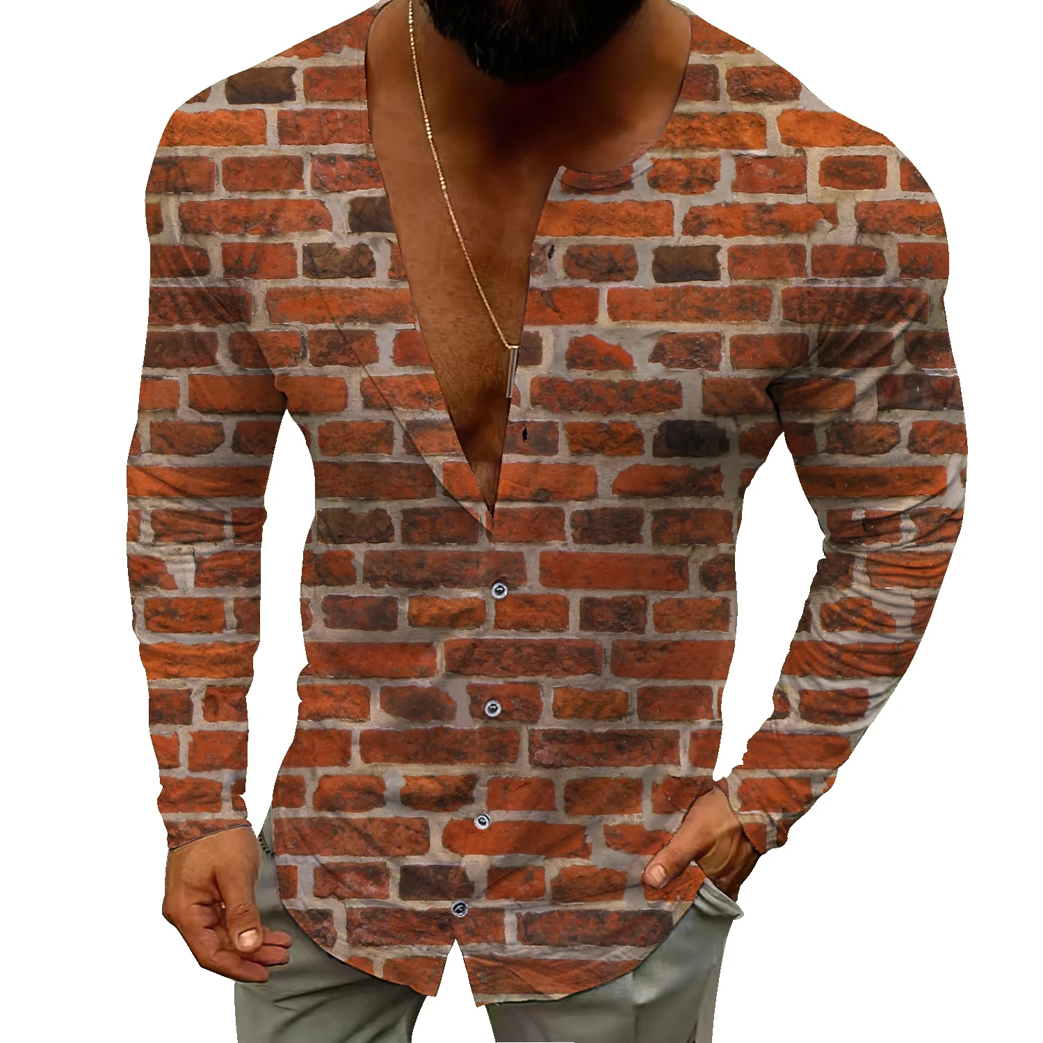 

2022 new cardigan jacket men's Japanese simple and versatile red brick sweater loose and lazy trend