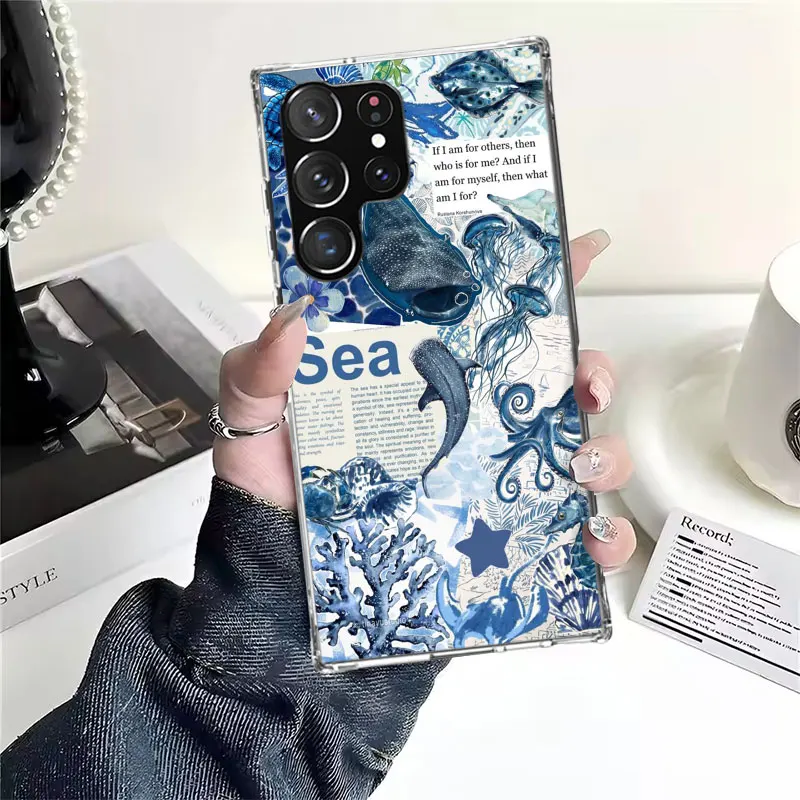 Ocean Starfish Sea Turtle Shark для Samsung Galaxy Note 20 Ultra 9 8 10 Pro Чехол для телефона S10E S10 Lite S9 Plus S8 + S7 Edge A6 A7 (art.: 3920d13dbcd37) - 3920d13dbcd37