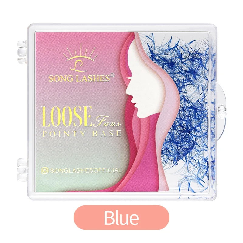 

Song Lashes Colored Lashes 500Fans Volume Promade Pointy Base C D Curl 6D Soft Cosplay Makeup Mink Fake Eyelashes Extension