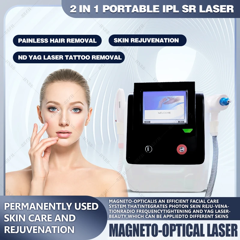 

2023 Best Sale 2 In 1 Professional IPL OPT ND YAG Laser Permanent Painless Hair Tattoo Removal Machine