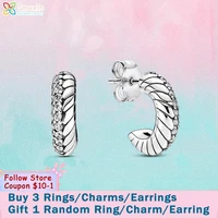 smuxin 925 sterling silver earrings pav%c3%a9 snake chain pattern stud earring cubic zirconia statement stud earrings women earrings