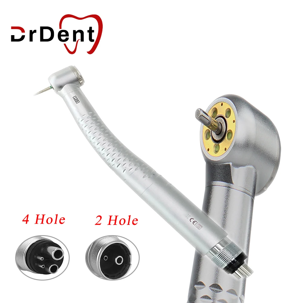 

High Speed 5 LED Air Turbina Cartridge Rotor Water Sprays Handpiece 2/4 Hole Standard Head Ceramic Bearing Dentistry Tool