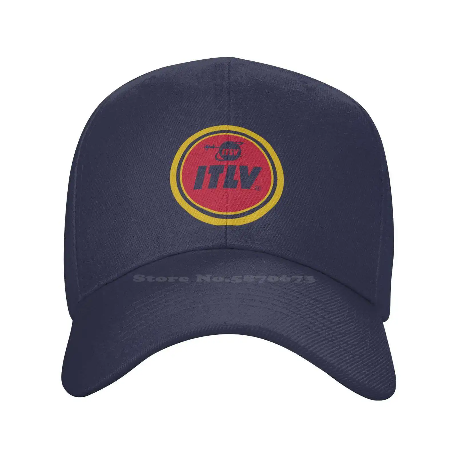 

ITLV Logo Print Graphic Casual Denim cap Knitted hat Baseball cap