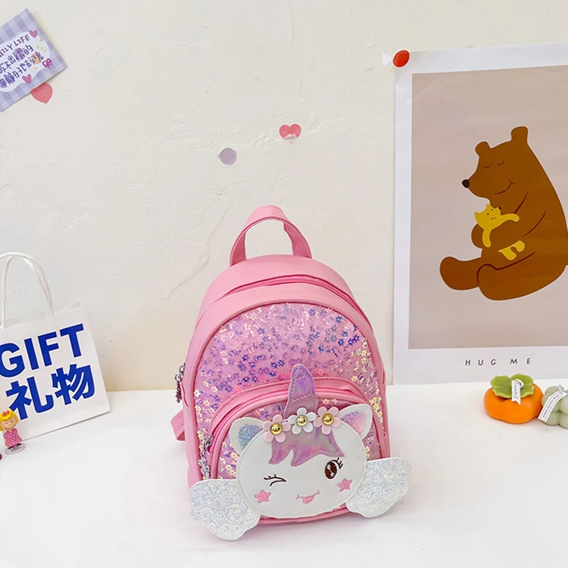 

Cute Unicorn Laser Flowers Backpacks for Girls Children Cartoon Animal School Bags In Kindergarten Kawaii Backpack Mochila
