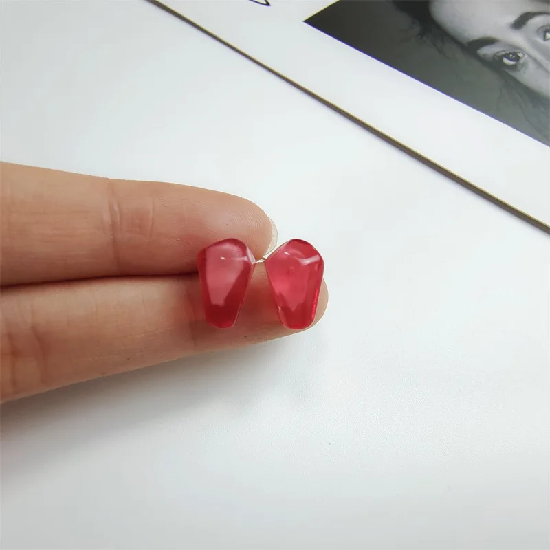 

Korean Red Irregular Pomegranate Seed Earrings Women 2023 New Simple Fashion Acrylic Earrings Earrings Wholesale