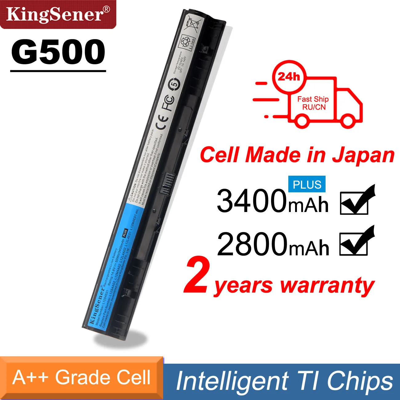 Bateria Kingsener para Lenovo L12s4e01 3400mah Z40 Z50 G4045 G5030 G5070 G50-75 G5080 G400s G500s L12m4e01 L12m4a02 L12s4a02