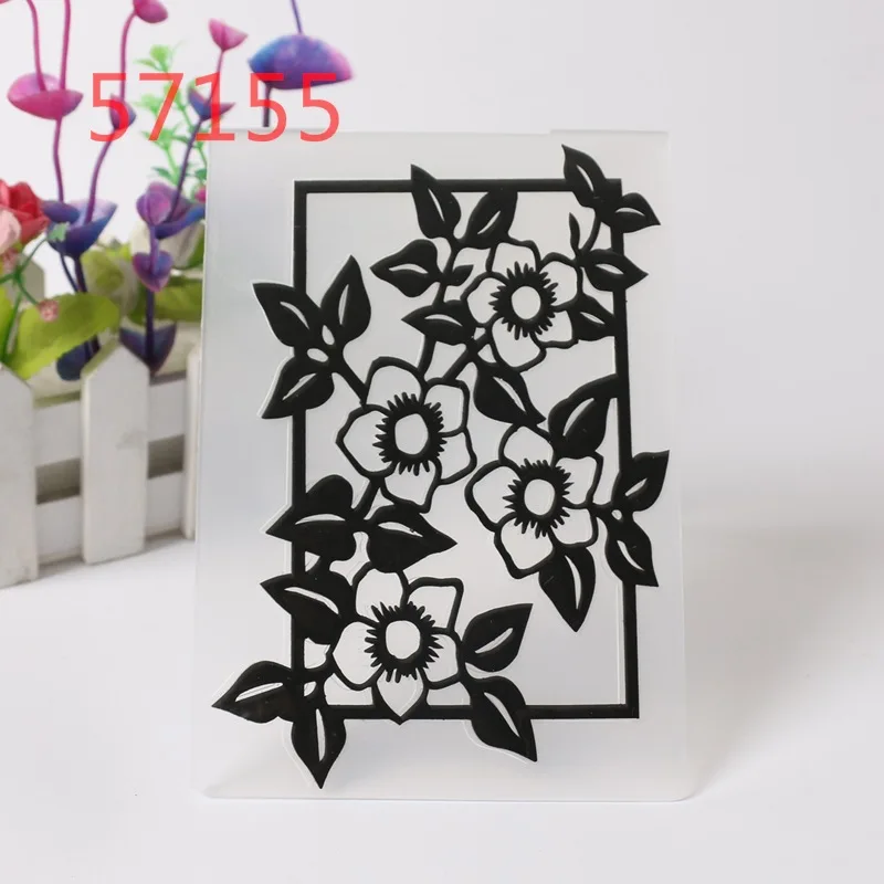 

Flower branch Embossing folders Plastic Background Template for DIY Scrapbooking Crafts Making Photo Album Card Holiday