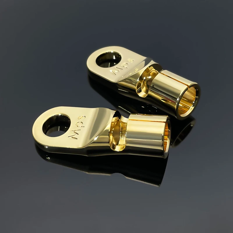 

Taiwan Mps HiFi plugs Lion car audio battery power cable red copper 10μ gold plated wiring terminal