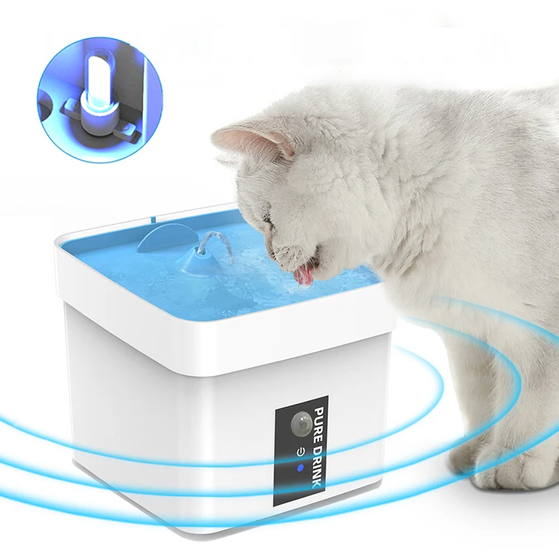 

Фильтр для фонтана Cat с УФ-стерилизацией Автоматическая поилка для кошек Кормушка для кошек Диспенсер для воды для домашних животных Поилка...