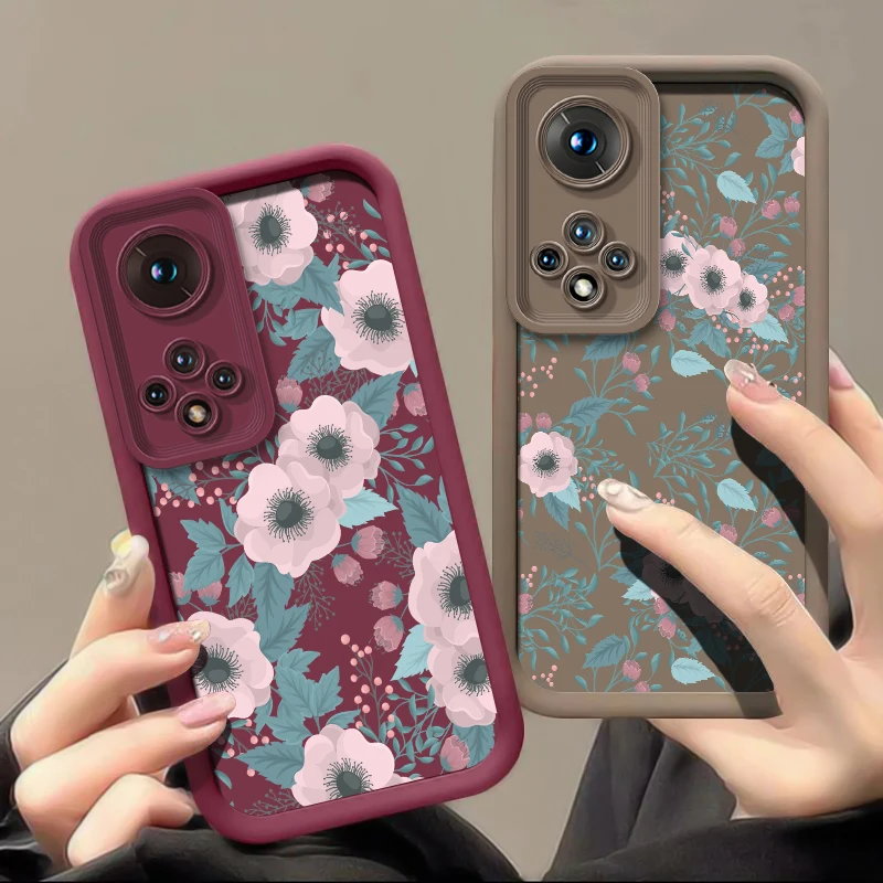 Фото Силиконовый чехол для телефона с цветочным узором для Huawei Honor 70 50 SE 20 400 Lite 300 Pro 200 90 Lite, противоударный защитный бампер №2