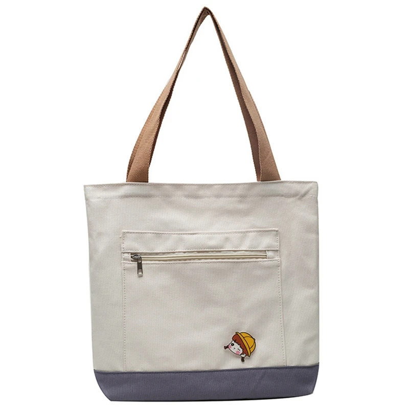

Canvas Bag Ladies Commuter Bag Tote Bag Literary Shoulder Bag All-Match Casual Bag