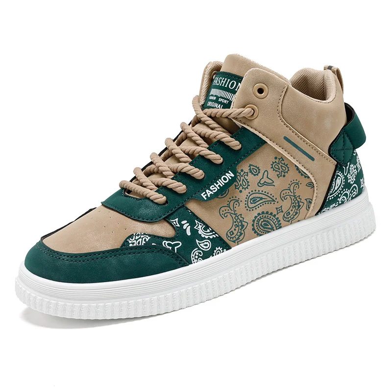 2022 Fashion Printing Skate Shoes Men Platform Skateboard Shoes Man High Top Male Sneakers Designer Men's Sneakers Basket Homme