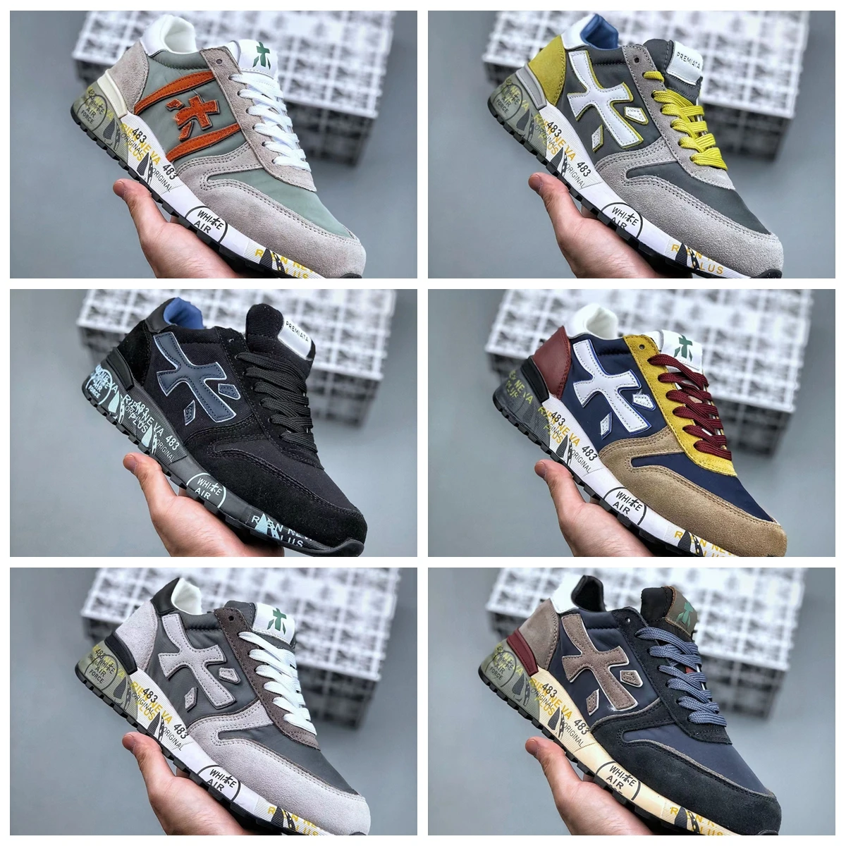 

Men's PREMIATA Shoes Fashion Lightning Skateboard Running Shoes Breathable Casual Shoes Student Couple Outdoor Sneakers Eur40-45
