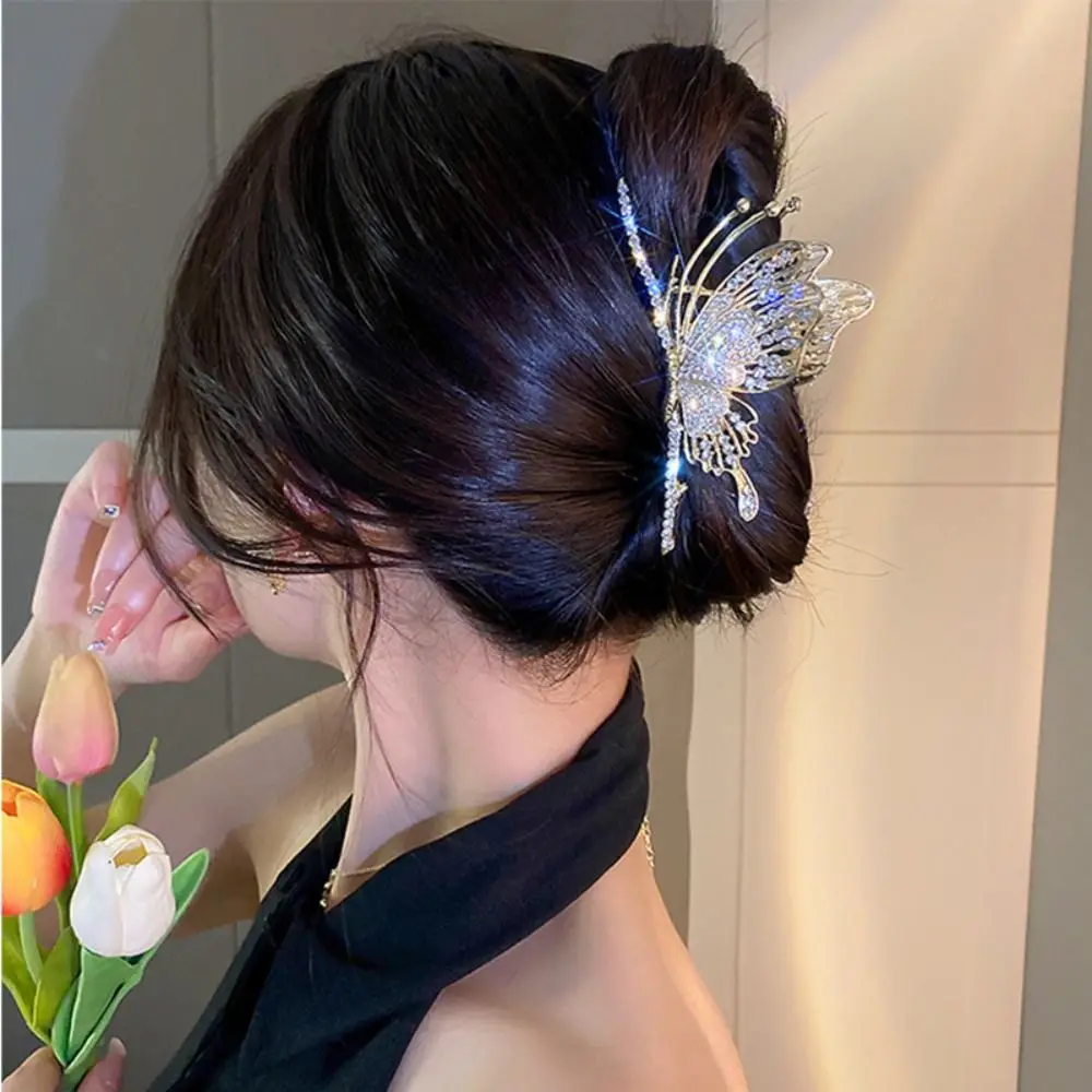 

Hair Accessories Headband Elegant Vintage Butterfly Hair Claws Hair Clip Grab Clip Temperament Gold