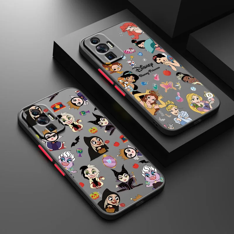 Disney Princess Villains для Xiaomi Redmi K40 K30 K20 10A 10C 9C 9T 9A 9AT 8A A7 A1 Pro Prime Power Матовый чехол телефона