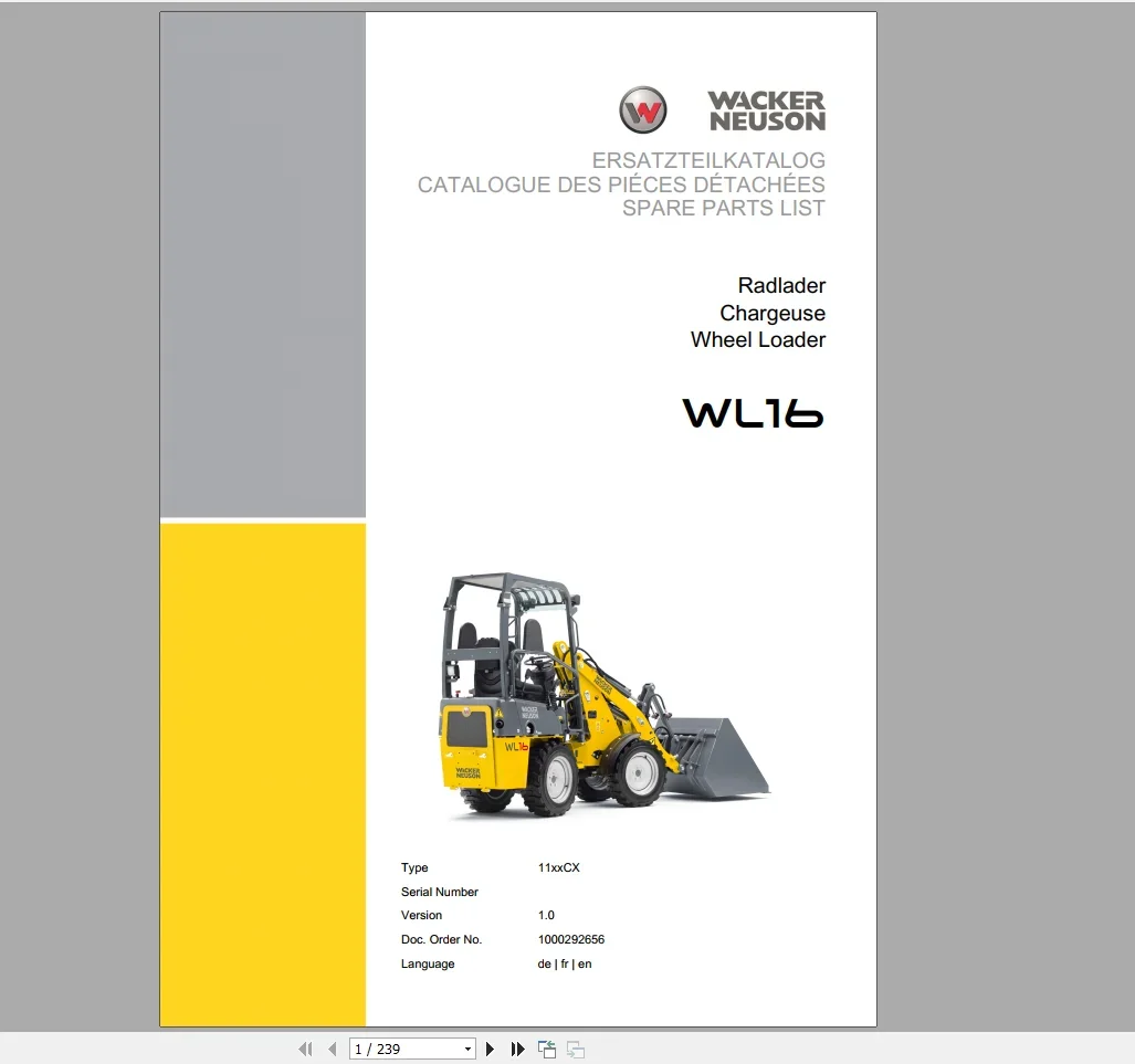 Wacker Neuson 23 1 ГБ PDF-управляемое руководство оператора по ремонту и схема проводки DVD