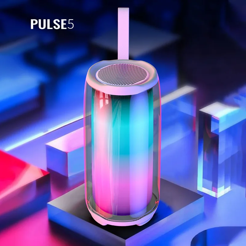 

PULSE5 Music Pulse Fifth Generation Portable Bluetooth Speaker Full Screen Colorful Light Subwoofer Desktop Decoration
