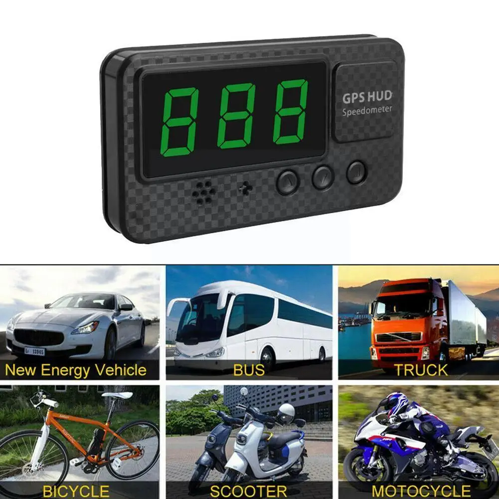 

GPS Speedometer 3'' C60s Speed Odometer Mileage Hud Projector Display Kmh Speed Altitude Display Digital Mph Alarm A1E7
