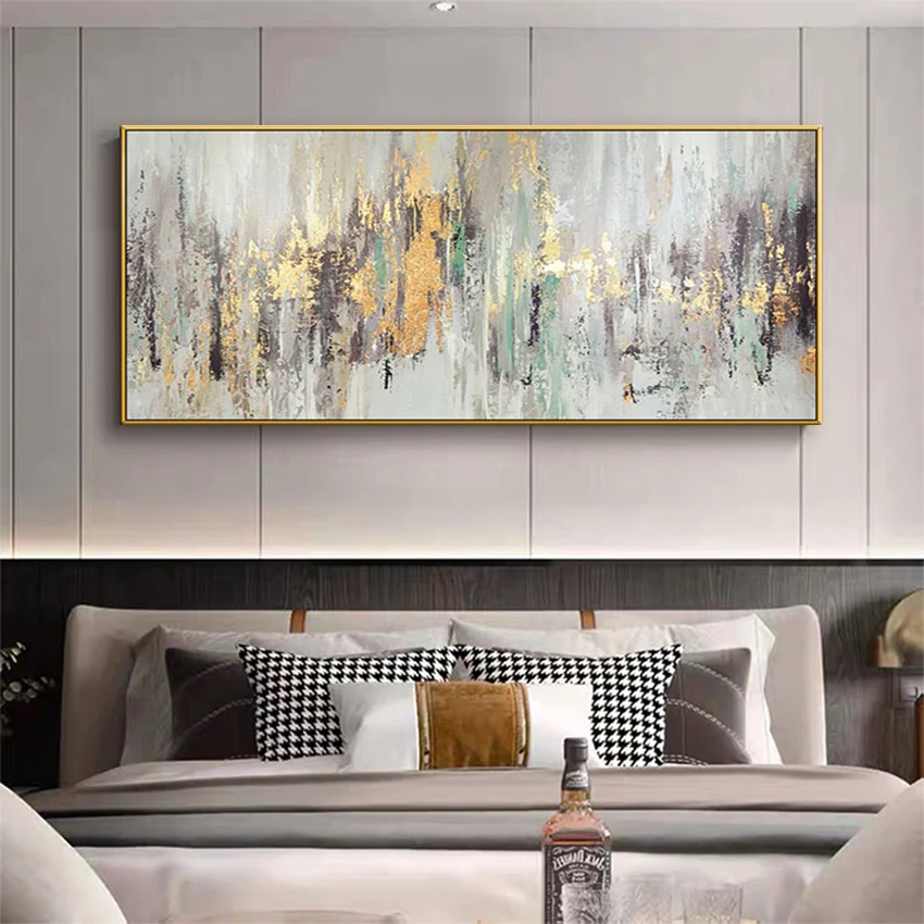 

Картина маслом YYR wall art, золотая фольга, абстракция
