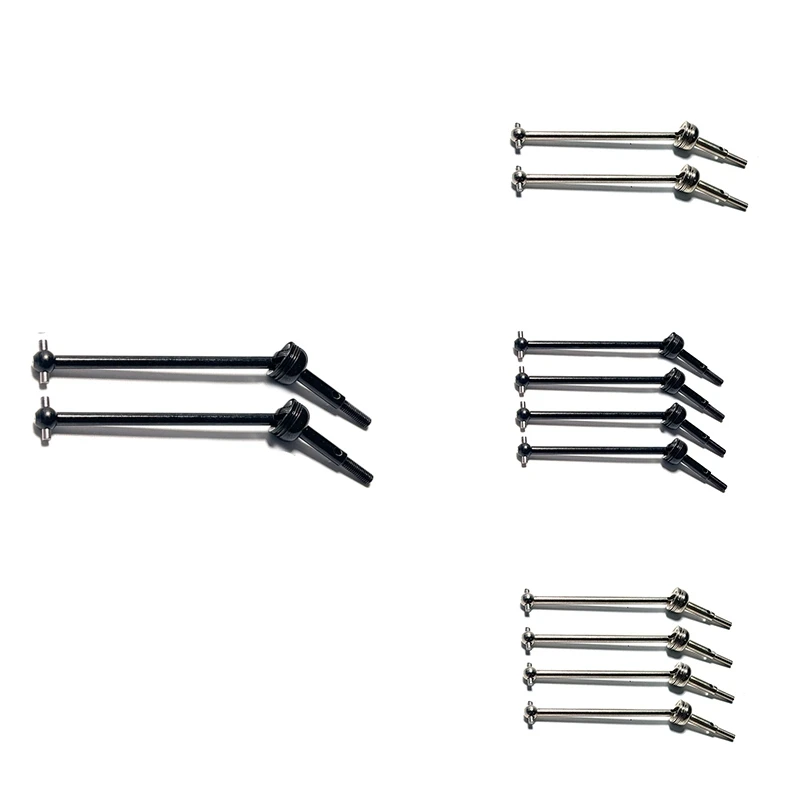 

Автомобиль с дистанционным управлением, металлический передний и задний приводной вал Cvd для Weili 144010 144001-02 124017-16-18 124019 (черный), 2 шт.