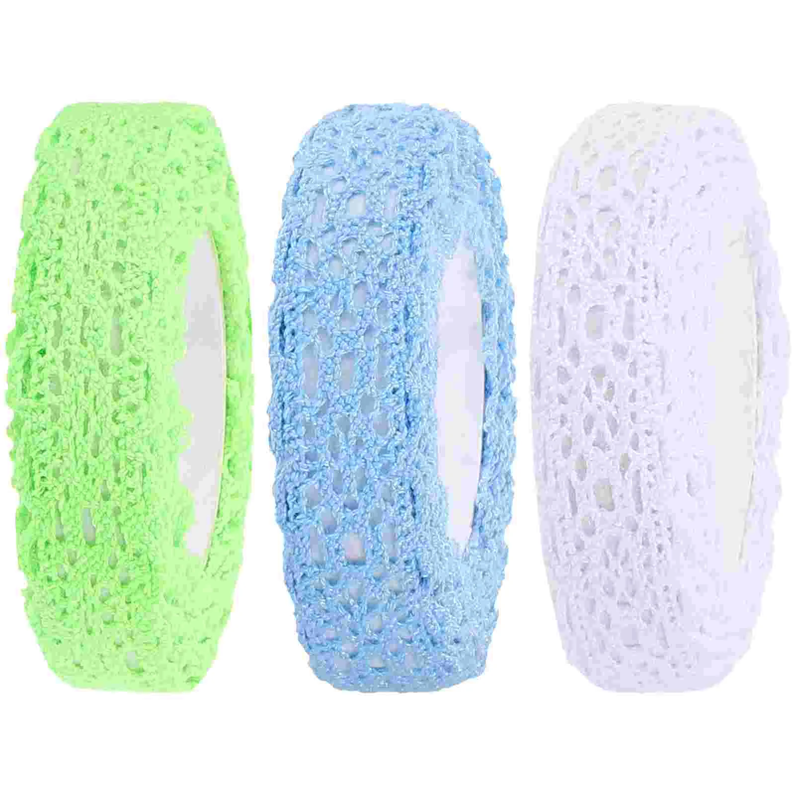

3 Rolls Magnetic Tape Fabric Lace DIY Sticker Scrapbook Crafting Exquisite Tapes Adhesive Trim