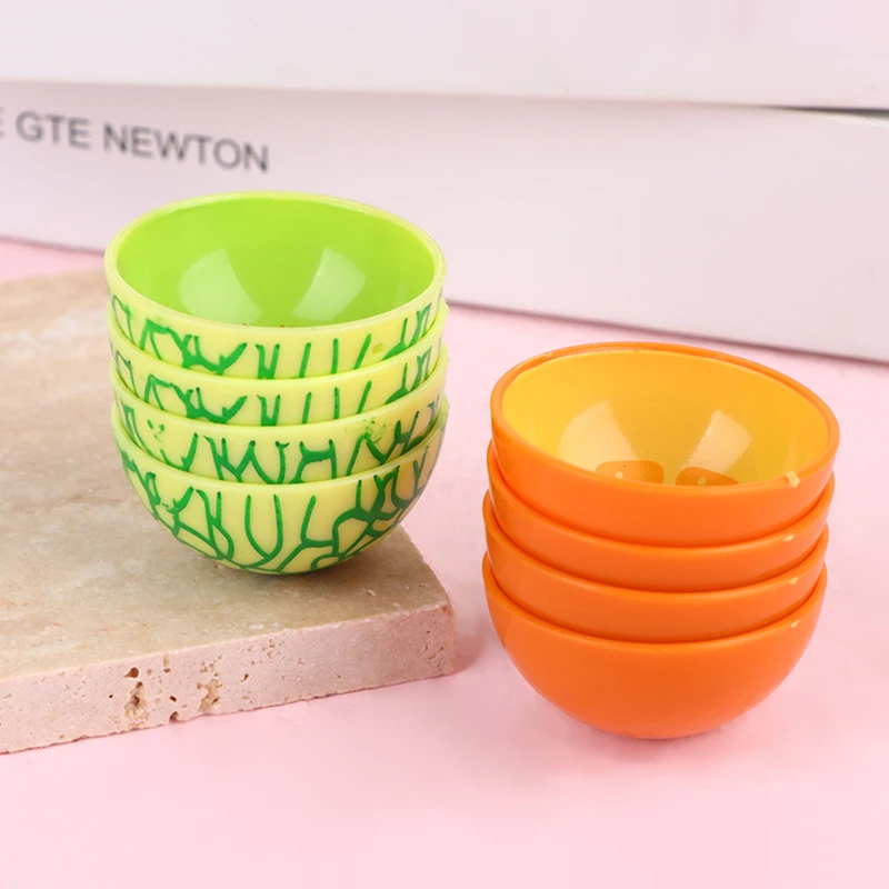 

4pcs Miniature Bowl Dish Round 1/12 Scale Doll House Kitchen Dinning Accessory