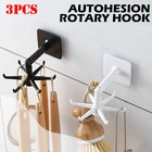 3 шт., самоклеящиеся крючки с поворотом на 360 градусов