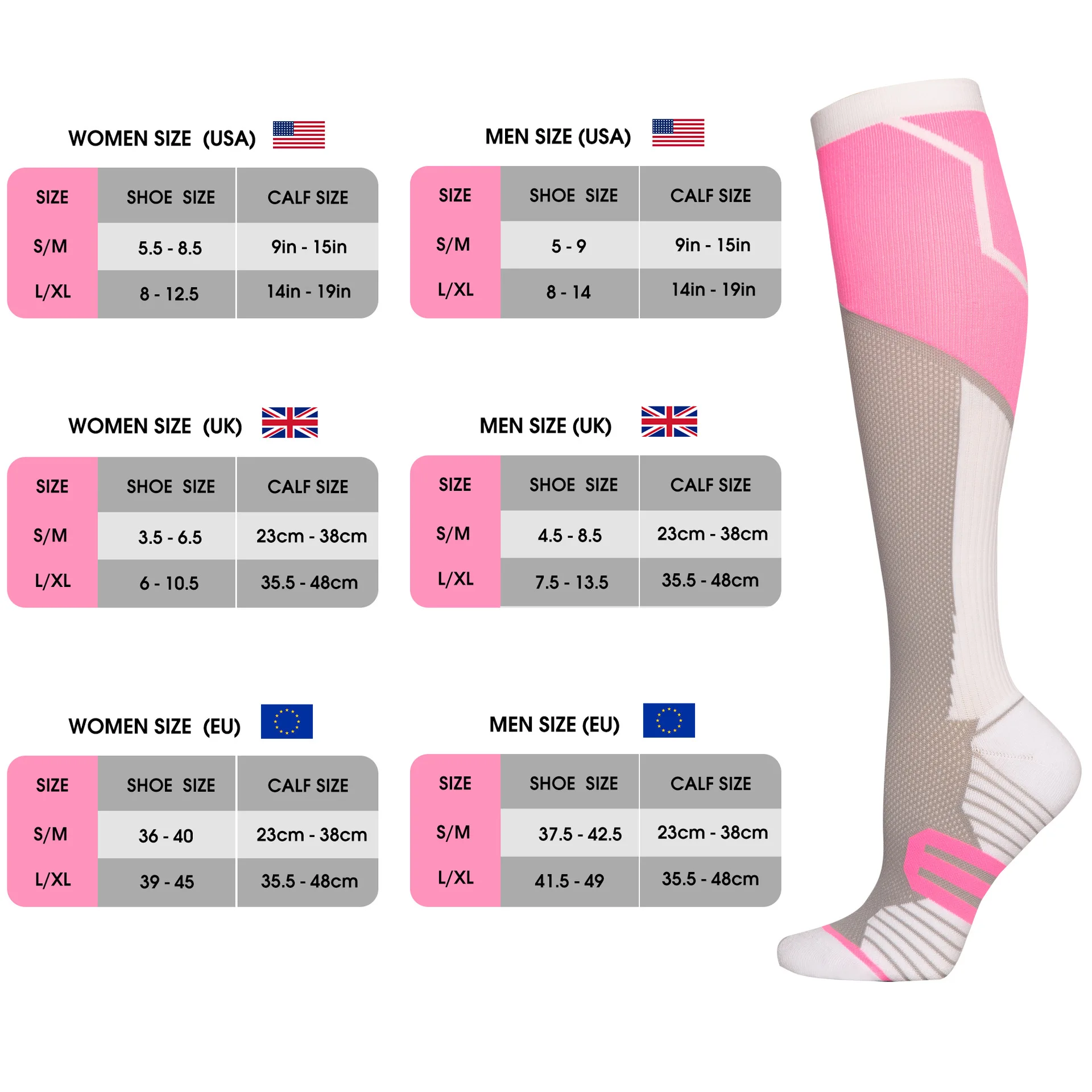 Women's Sports Compression Socks Sport Thickened Towel Bottom Running Cycling Marathon Running Socks Calf Compression Socks