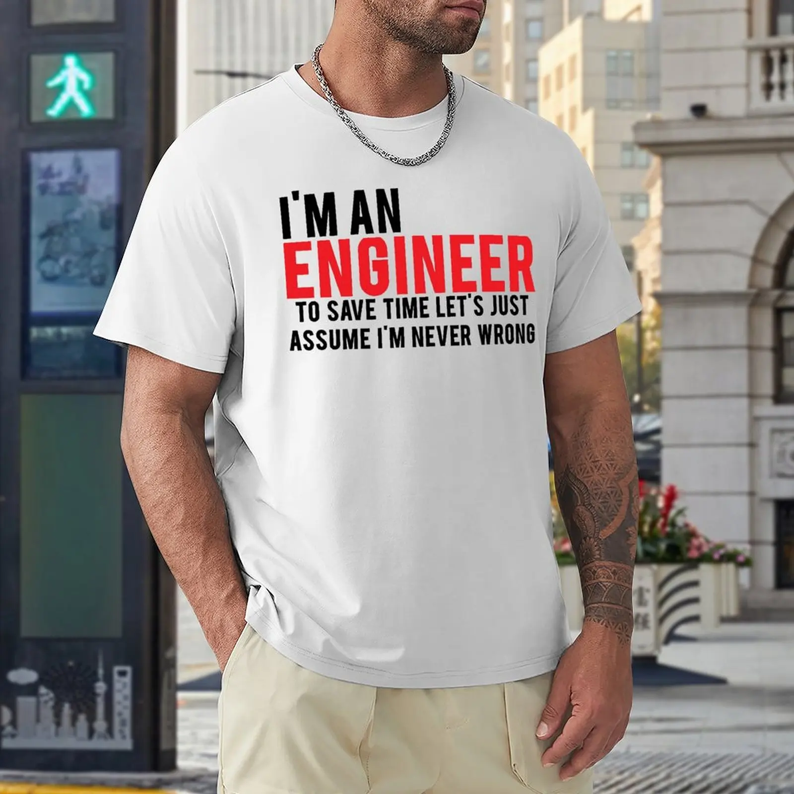 

Trust Me Im An Engineer 5 T-shirt Round Neck Motion Humor Graphic Tees Funny Graphic Aactivity Competition USA Size