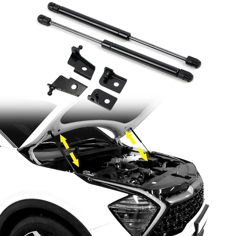 Автомобильные аксессуары для Kia Sportage NQ5 2022 2023 крышка капота из нержавеющей стали, Газовый амортизатор, стойки, опорные гидравлические стержни