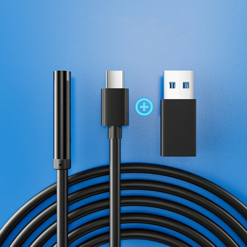 USB C 6 светодиодная камера для эндоскопа наблюдения в виде змеи бороскопа объектив