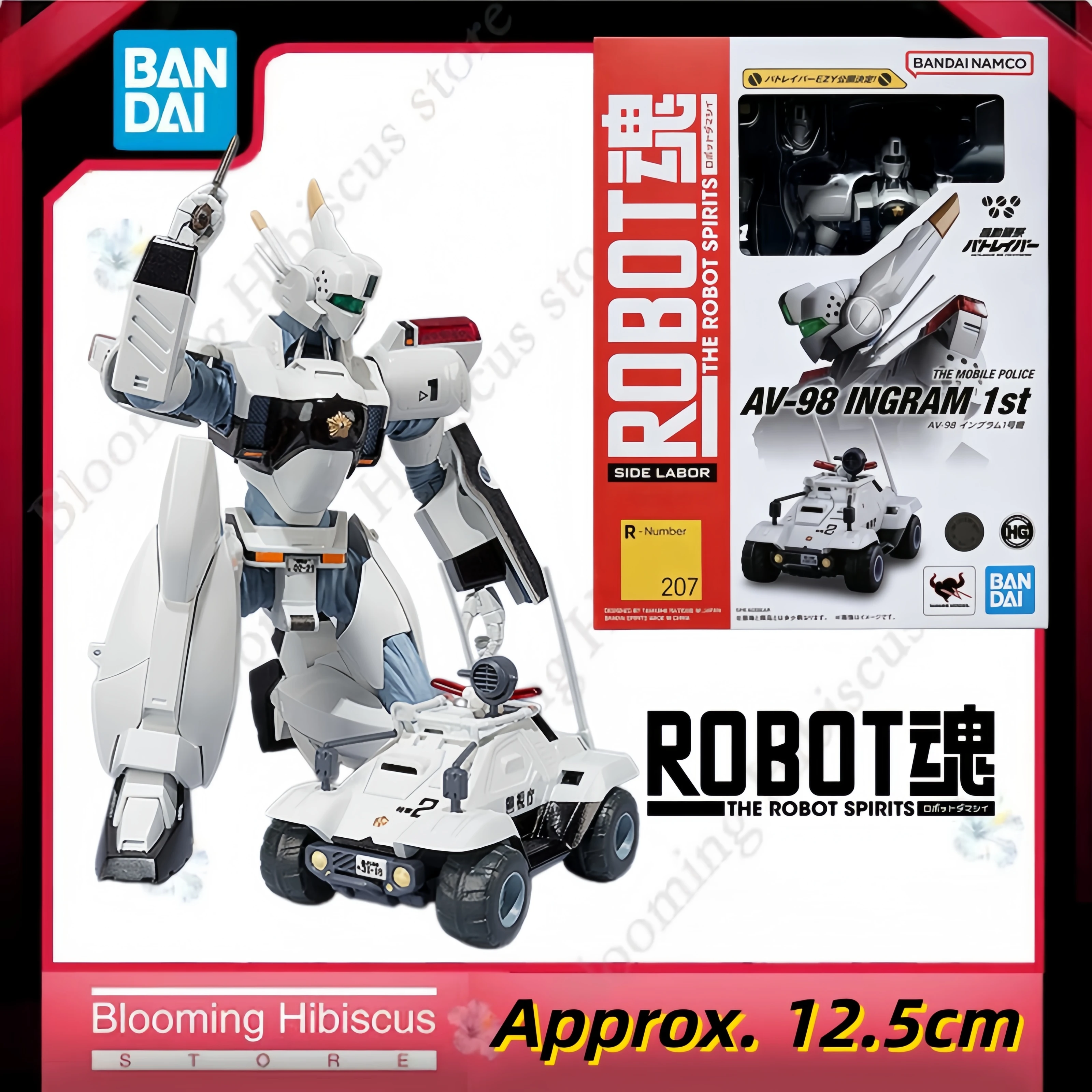 Фото Оригинальная коллекционная фигурка Bandai ROBOT Spirits R-207 AV-98 Ingram 1st из аниме Patlabor The Mobile Police, 12,5 см. №1