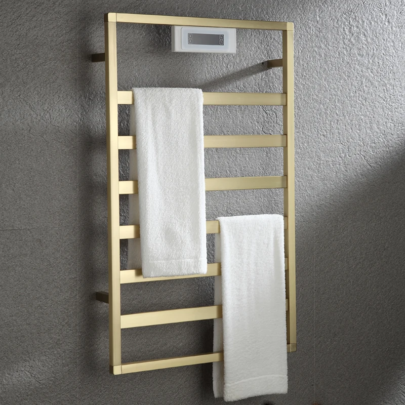 

Bathroom Equipment Electric Towel Rack Stainless Steel Temperature &Time Control Smart Home Heated Towel Rail Towel Warme 9002