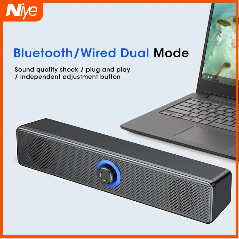 Длинная Проводная Bluetooth колонка 5.3, колонка для домашнего рабочего стола, двойная колонка, сабвуфер, 4D стерео, компьютерная аудиосистема, музыкальный плеер 350TS