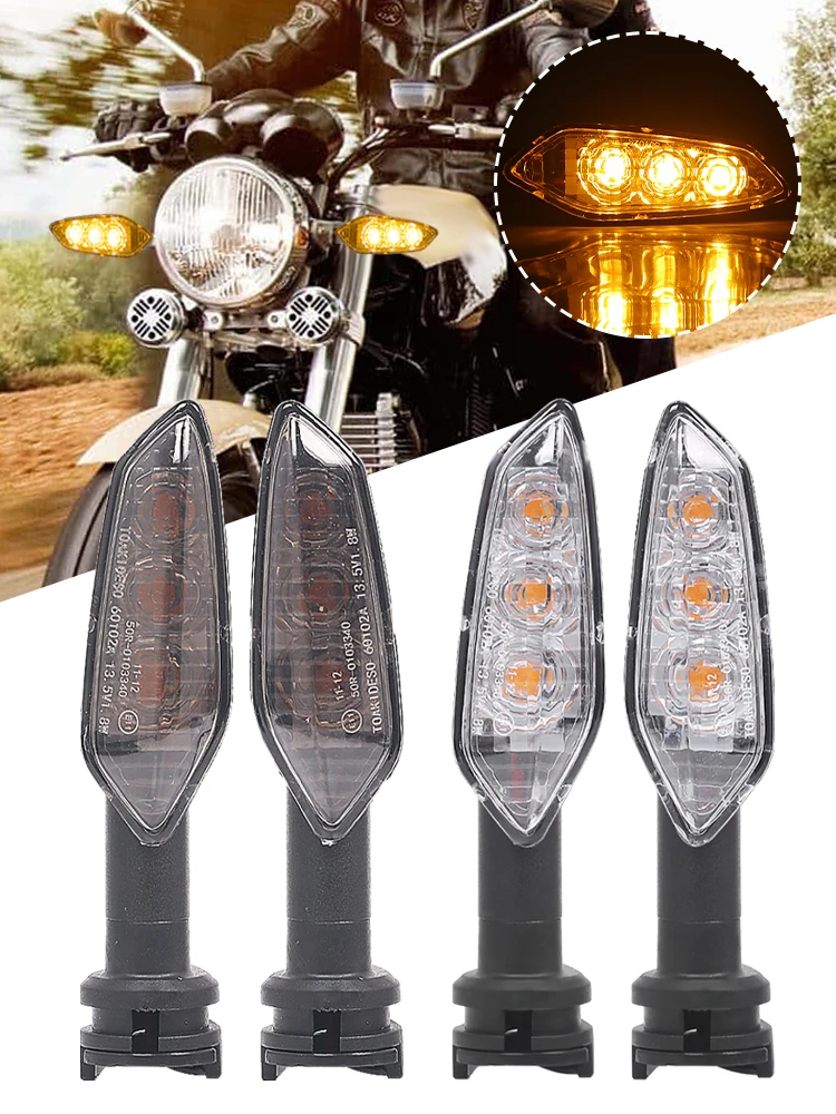 

2PCS Motorcycle Turn Signal DC 12V LED Warning Light Amber Turn Signal Light for Yamaha YZF-R1 R6 R7 R3 R125 MT-03 MT-07 MT-125