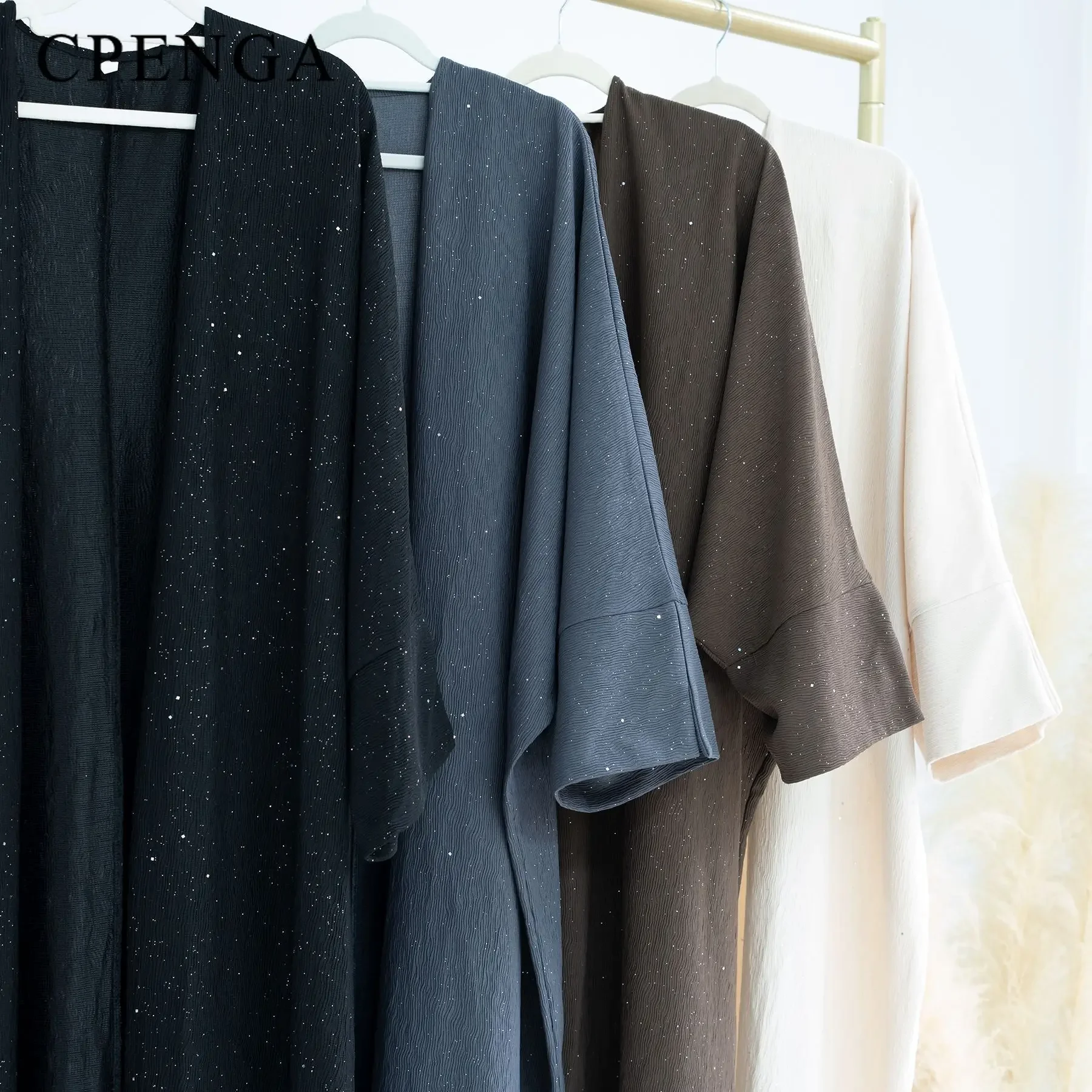 Осень 2024 Дубай Музиilim женское открытое платье Абая роскошное Рамадан Ид Аравия