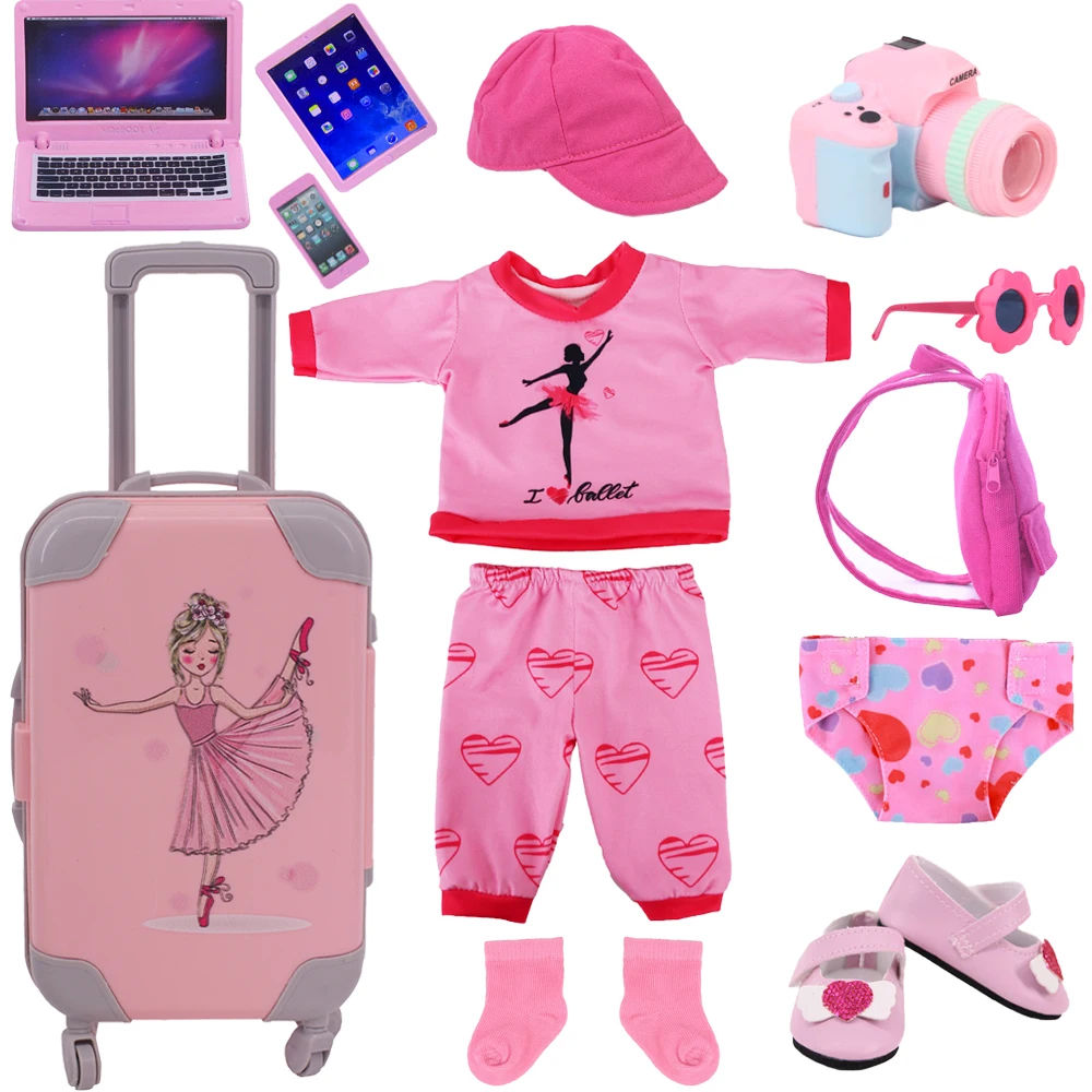 Shoes Suitcase Accessories Fits 18 Inch &43cm Baby Newborn D