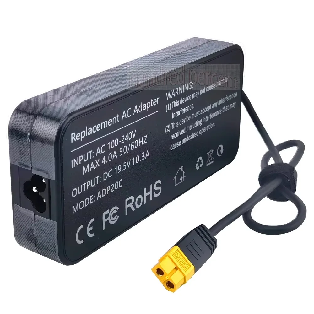 Фото DroMaToolKitRC ADP200 200W 4A Зарядное устройство, адаптер питания DC19.5V 10.3A с выходом XT60 для RC ISDT GTPower HotRC Sk №4