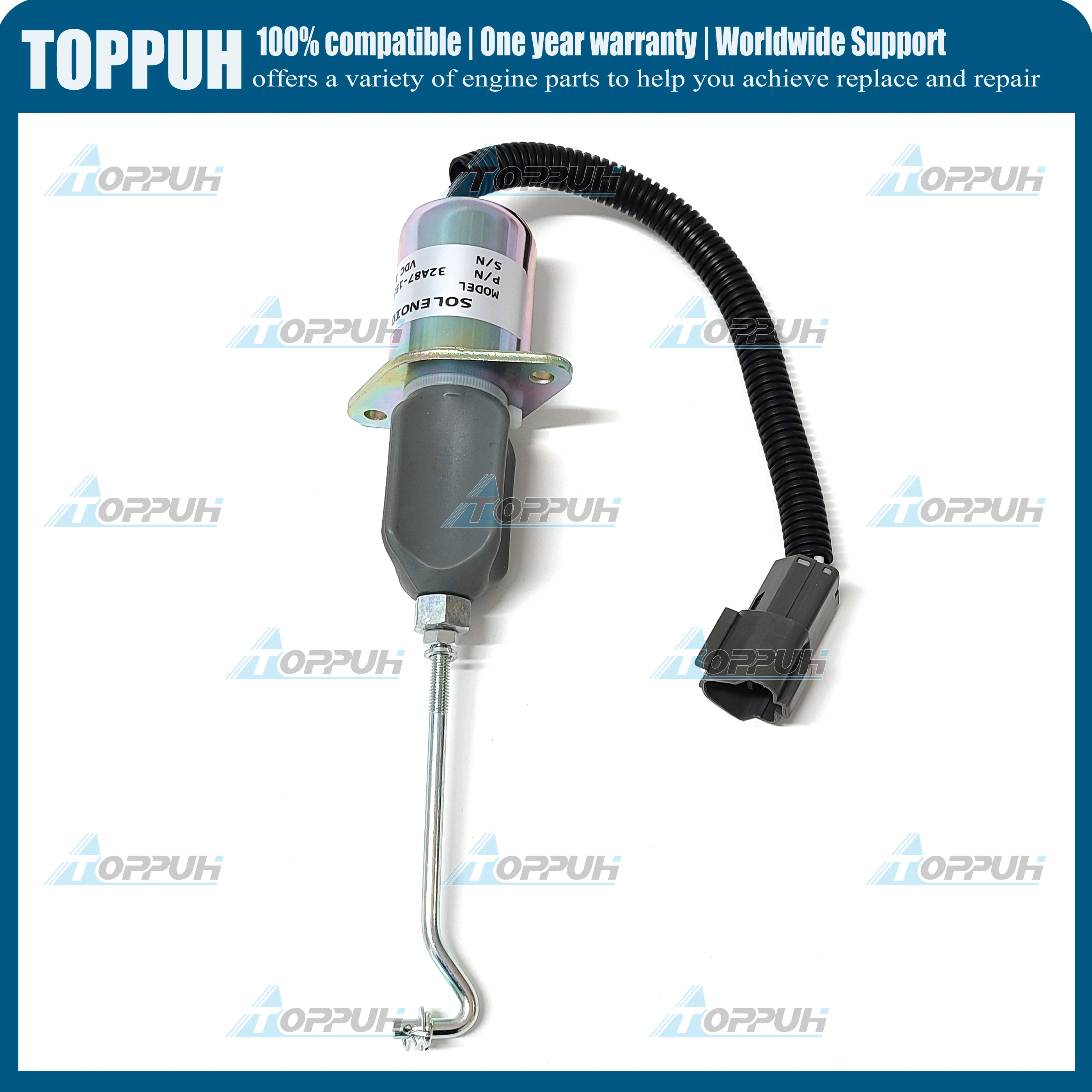 

12V Stop Solenoid Valve 32A87-15100 For Mitsubishi S4Q S4S Volvo Terex Schaeff 32A87-06100 32A87-05100