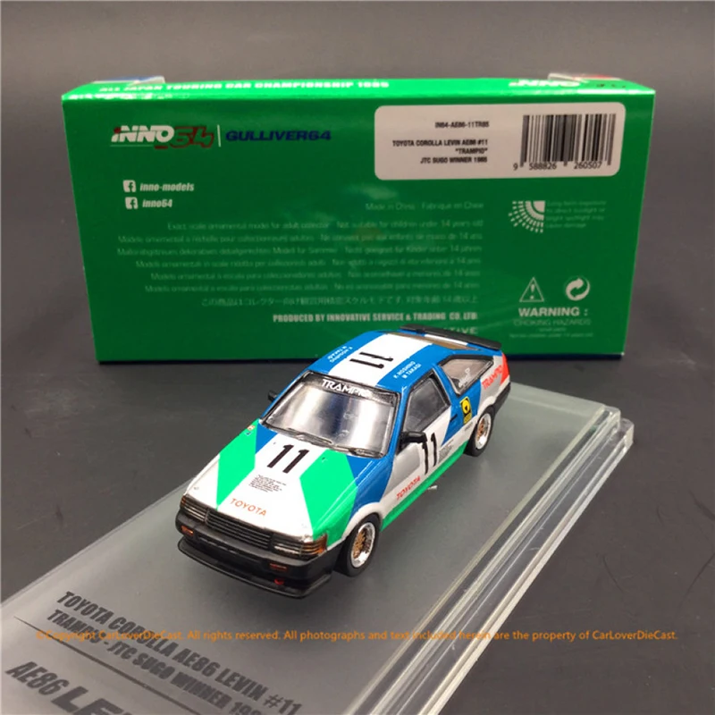 

INNO 1/64 Model Car Corolla Levin AE86 NO#11 Alloy Die-cast Vehicle Display Collection Gifts