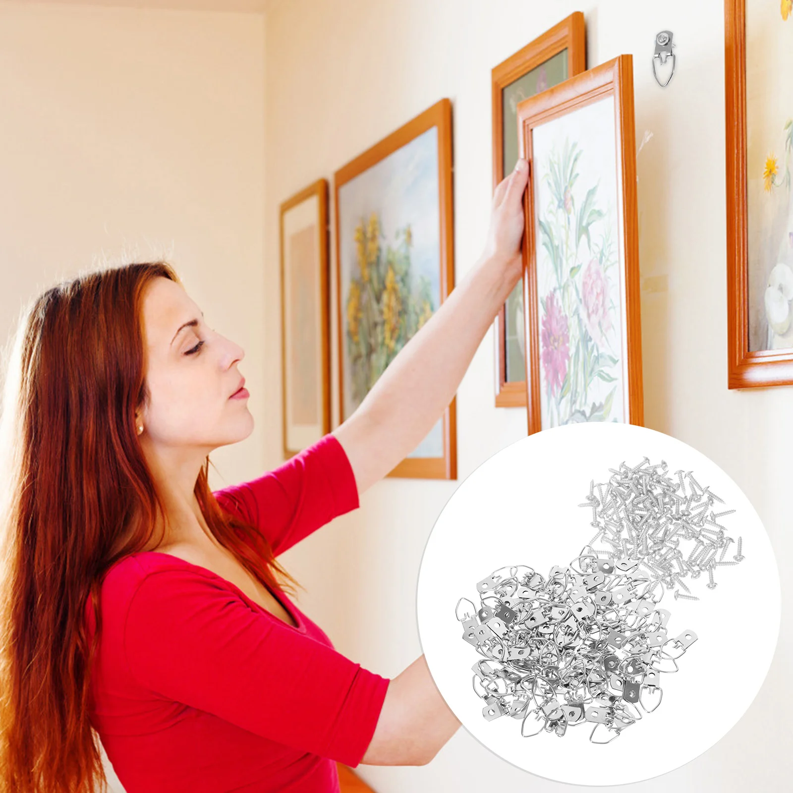

Hooks Wall Picture Frame Hanging Hanger Hangers D Photo Hook Ring Mirror Heavy Duty Wardrobe Mounted Artwork Towel Bathroomdoor