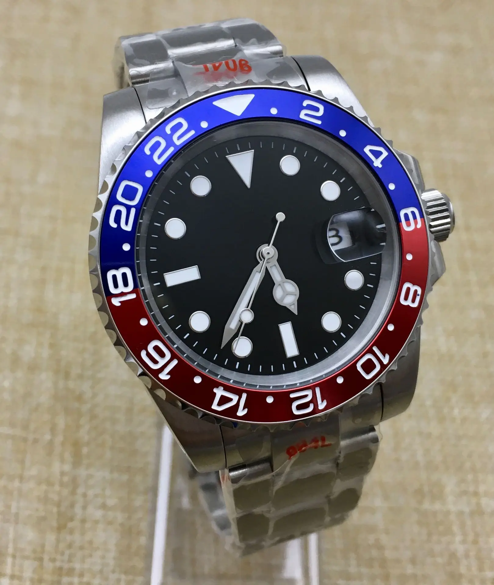 

AAA Luxury brand 40MM Men's Watch Stainless Steel Automatic Mechanical Watches 904L green Ceramic Bezel luminous calendar