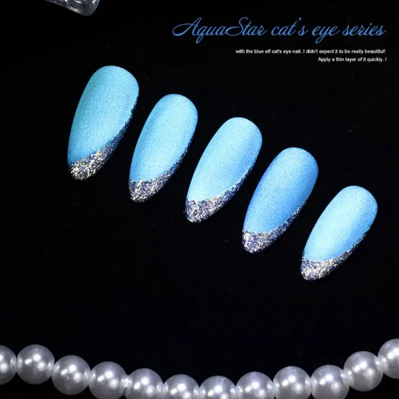 

Cat's Eye Gel Crystal Phototherapy Glue Aquamarine Nail Polish Magnetic Lacquer Shiny Beauty Design Polish Laser Magnet