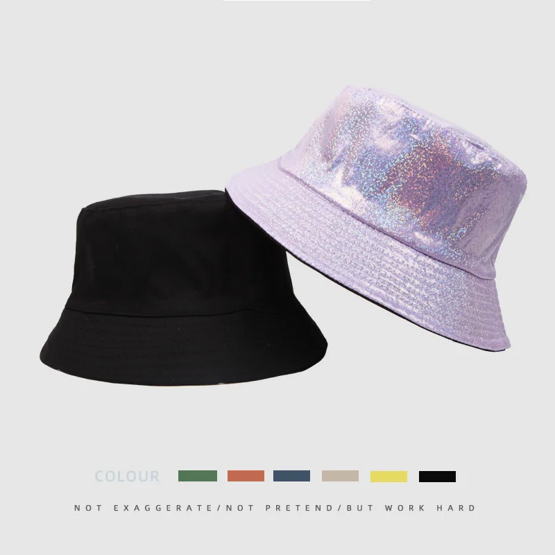 Шляпа для мужчин и женщин Лазерная рыбака Двусторонняя Женская Мужская шляпа Bucekt